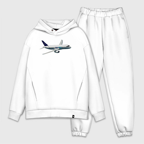 Мужской костюм оверсайз Опытный самолет SJ-100 ВС 95005 / Белый – фото 1