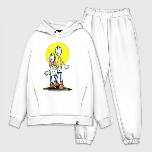 Мужской костюм оверсайз Чудики / Белый – фото 1