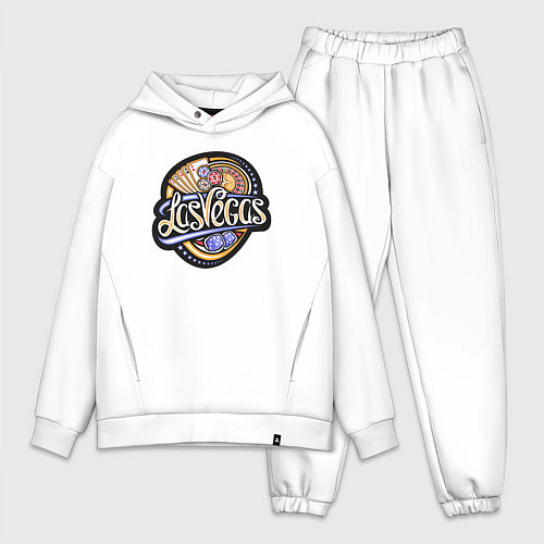 Мужской костюм оверсайз Casino Las Vegas / Белый – фото 1