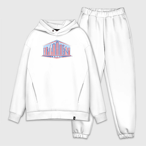 Мужской костюм оверсайз Dallas city / Белый – фото 1