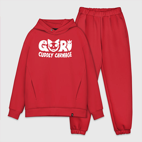 Мужской костюм оверсайз Goro cuddly carnage logotype / Красный – фото 1