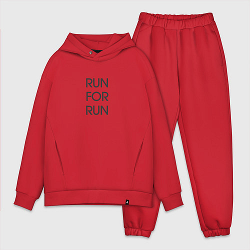 Мужской костюм оверсайз Run for run / Красный – фото 1