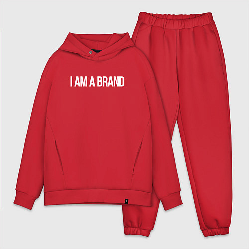 Мужской костюм оверсайз I am a brand / Красный – фото 1