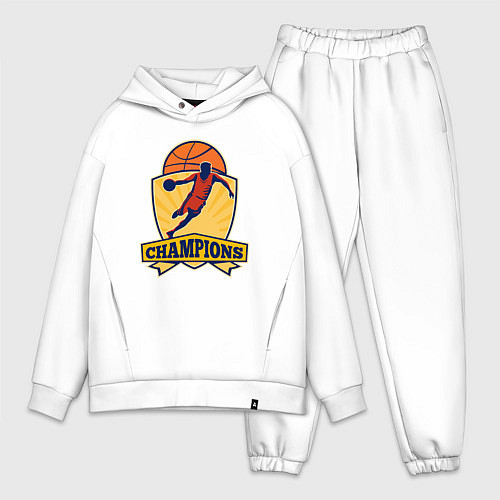 Мужской костюм оверсайз Champion basketball / Белый – фото 1
