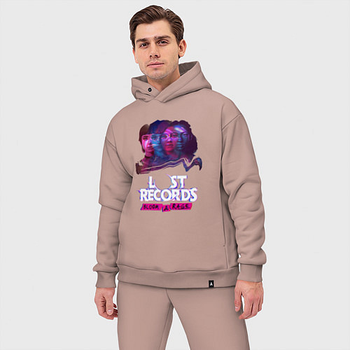 Мужской костюм оверсайз Персонажи Lost records bloom and rage / Пыльно-розовый – фото 3