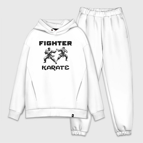 Мужской костюм оверсайз Fighters karate / Белый – фото 1