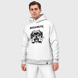 Мужской костюм оверсайз Megadeth - rock dog, цвет: белый — фото 2