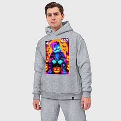 Мужской костюм оверсайз Прикольный чувак - Майнкрафт и хэллоуин, цвет: меланж — фото 2