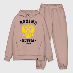 Мужской костюм оверсайз Boxing Russia Team, цвет: пыльно-розовый