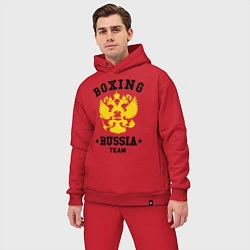 Мужской костюм оверсайз Boxing Russia Team, цвет: красный — фото 2