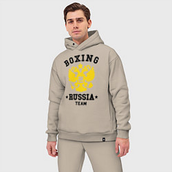 Мужской костюм оверсайз Boxing Russia Team, цвет: миндальный — фото 2