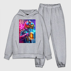 Мужской костюм оверсайз Dude beersaur - neon glow, цвет: меланж