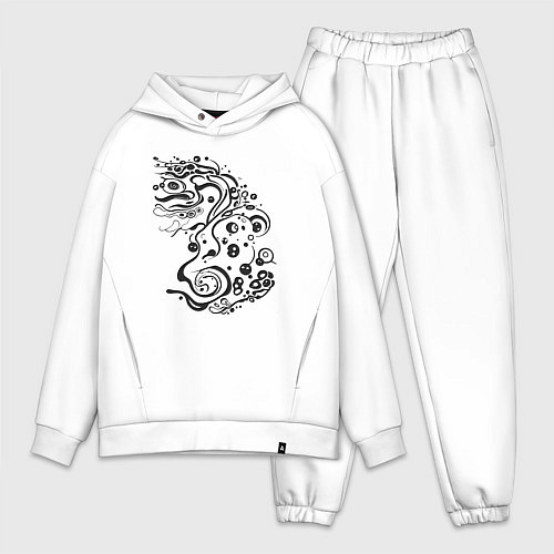 Мужской костюм оверсайз Вдохновение из природы / Белый – фото 1