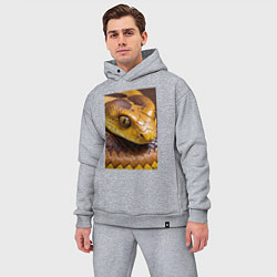 Мужской костюм оверсайз Песчаная змея, цвет: меланж — фото 2