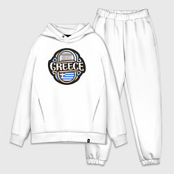 Мужской костюм оверсайз Greece, цвет: белый