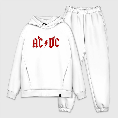 Мужской костюм оверсайз AC DC devil / Белый – фото 1
