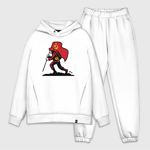 Мужской костюм оверсайз Солдат СССР / Белый – фото 1