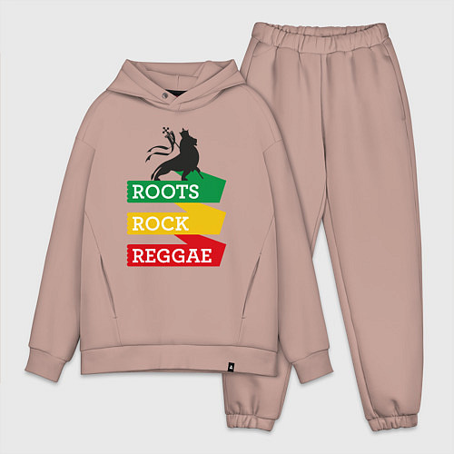 Мужской костюм оверсайз Корни регги / Пыльно-розовый – фото 1