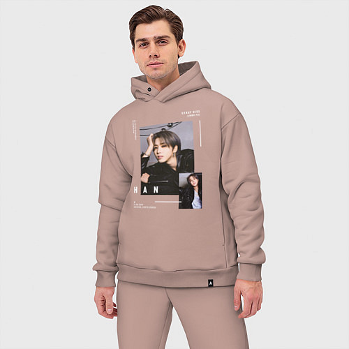 Мужской костюм оверсайз Stray kids Han Jisung / Пыльно-розовый – фото 3