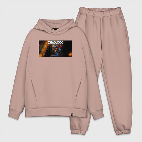 Мужской костюм оверсайз Deadlock Infernus / Пыльно-розовый – фото 1