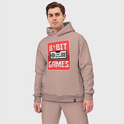 Мужской костюм оверсайз 8 bit games, цвет: пыльно-розовый — фото 2