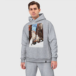 Мужской костюм оверсайз Western style, цвет: меланж — фото 2