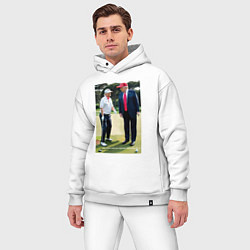 Мужской костюм оверсайз Джо и Дональд на поле для гольфа, цвет: белый — фото 2