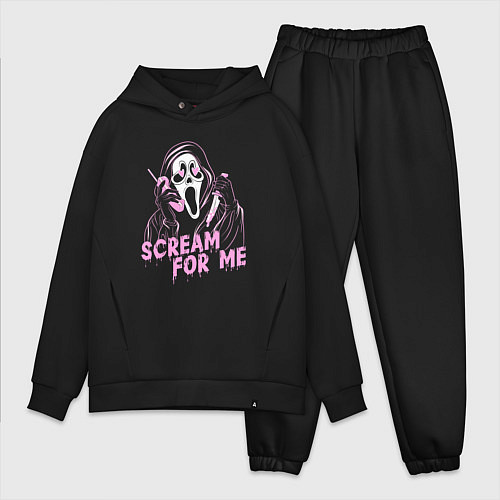 Мужской костюм оверсайз Ghostface scream for me / Черный – фото 1