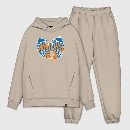 Мужской костюм оверсайз Wu-tang knicks / Миндальный – фото 1