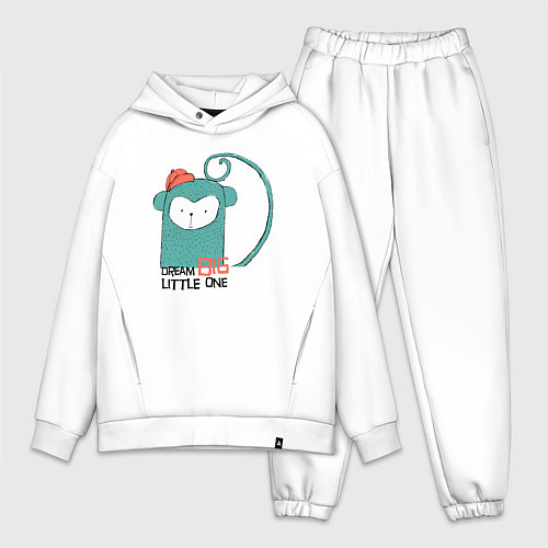 Мужской костюм оверсайз Мечтай по-крупному малыш / Белый – фото 1