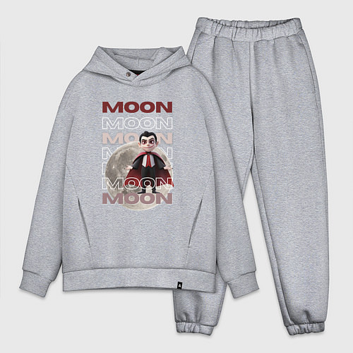 Мужской костюм оверсайз Вампир на луне / Меланж – фото 1