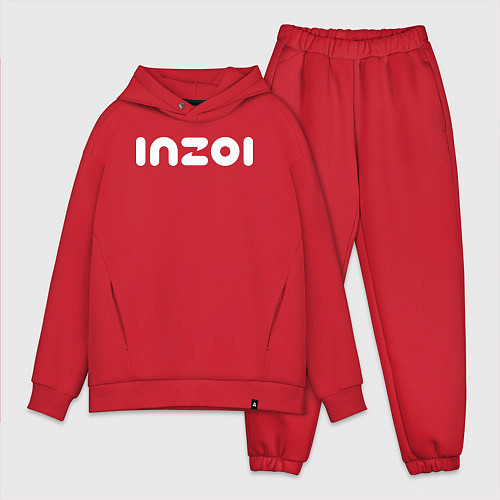 Мужской костюм оверсайз Inzoi logo / Красный – фото 1
