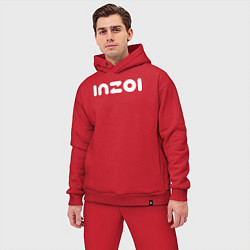 Мужской костюм оверсайз Inzoi logo, цвет: красный — фото 2