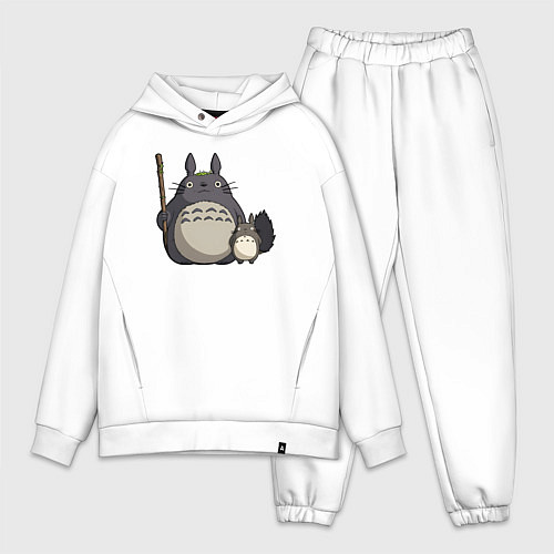 Мужской костюм оверсайз Тоторо вдвоем / Белый – фото 1