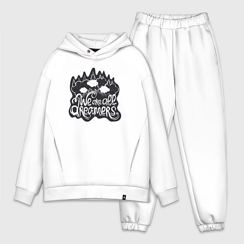 Мужской костюм оверсайз Мы все мечтатели / Белый – фото 1