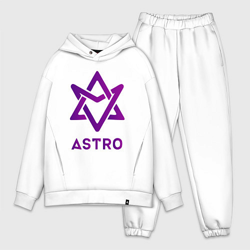Мужской костюм оверсайз Звезда Astro / Белый – фото 1