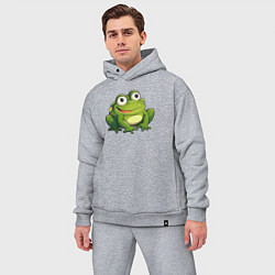 Мужской костюм оверсайз Смешная жаба, цвет: меланж — фото 2