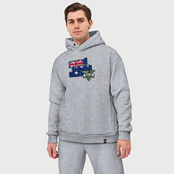 Мужской костюм оверсайз ГТА 5 лого, цвет: меланж — фото 2