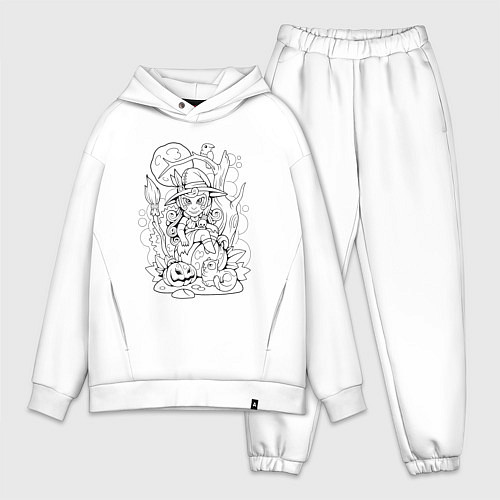 Мужской костюм оверсайз Милая маленькая ведьма / Белый – фото 1