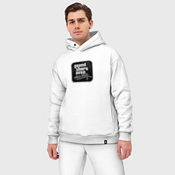 Мужской костюм оверсайз GTA logo black, цвет: белый — фото 2