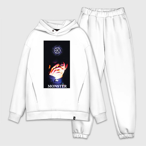 Мужской костюм оверсайз Exo monster / Белый – фото 1