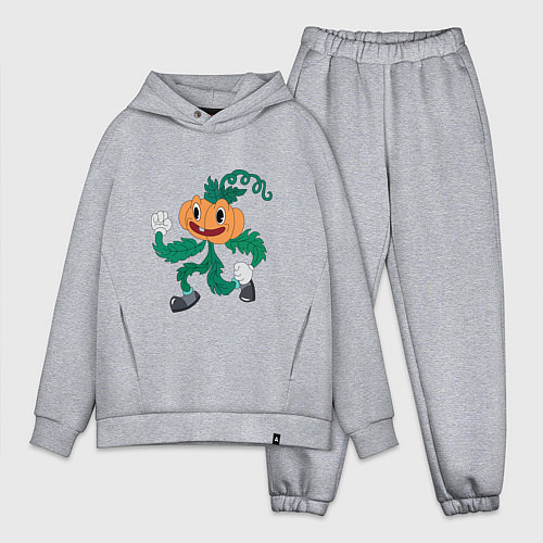 Мужской костюм оверсайз Бегущая тыква / Меланж – фото 1