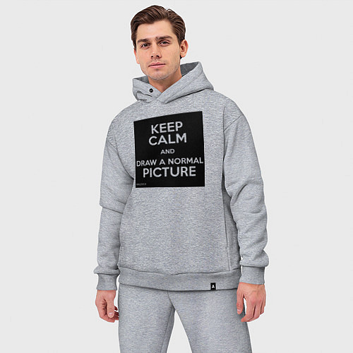 Мужской костюм оверсайз Совет Казимиру Малевичу / Меланж – фото 3