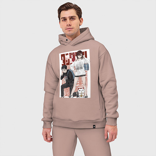 Мужской костюм оверсайз Такакура Момо Аясэ / Пыльно-розовый – фото 3