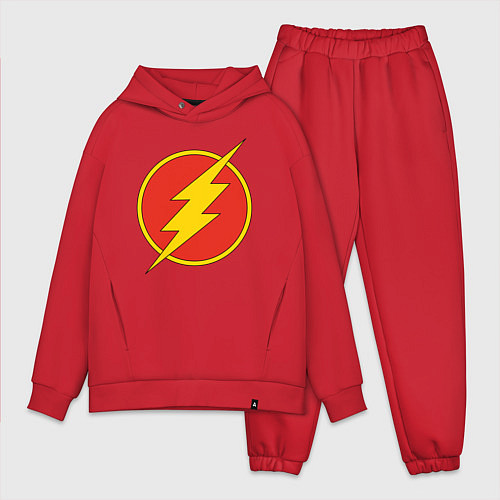 Мужской костюм оверсайз Flash logo / Красный – фото 1