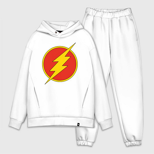 Мужской костюм оверсайз Flash logo / Белый – фото 1
