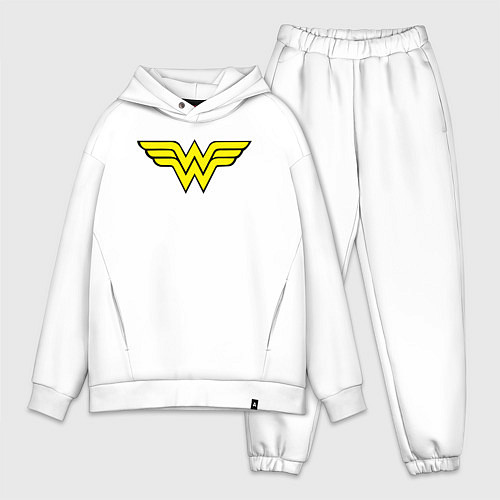 Мужской костюм оверсайз Wonder woman logo / Белый – фото 1