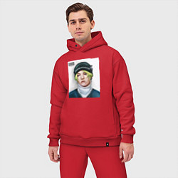 Мужской костюм оверсайз G Dragon Big bang, цвет: красный — фото 2