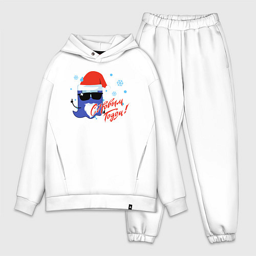 Мужской костюм оверсайз Амонг ас - Санта / Белый – фото 1