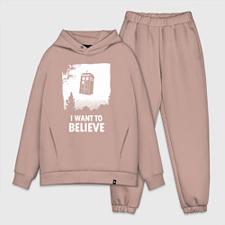 Мужской костюм оверсайз Tardis believe, цвет: пыльно-розовый